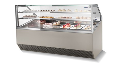 Produktpräsentation von Torten, Desserts, Antipasti, - Kühlvitrinen -  Kühlfix Kälteanlagen